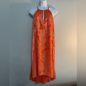 Michael Kors Metallic Halter Dress – Size S